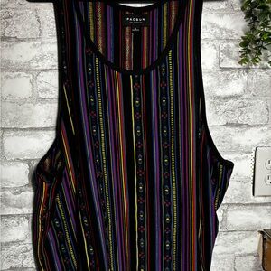 PacSun Vintage 80s style Vibrant Striped Men’s Tank Top